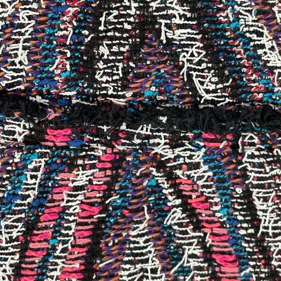IRO Weird Tweed Fringed Rainbow Multicolor Open Knit Blazer Jacket FR36/US4 - Picture 7 of 12